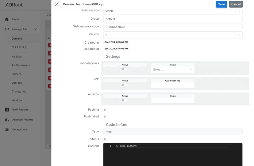 AdRoot Ad Manager